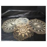 Handmade Crochet Doilies, Largest 14 inches Diameter