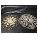 Handmade Crochet Doilies, Largest 14 inches Diameter