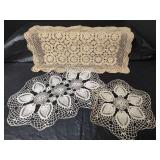 Handmade Crochet Lace Doily Set