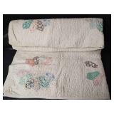 Handmade Star Pattern Cotton Quilt, Twin Size