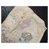 Handmade Star Pattern Cotton Quilt, Twin Size