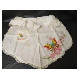 Vintage Handmade Dresser Runners Embroidered and Crochet, Apron, Pillowcases and Small Tablecloths