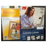 Office Supply Bundle with Metal File Box, Kodak Photo Paper, Epson Photo Paper and More