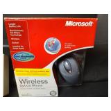 Microsoft Wireless Optical Mouse with Office Accessories, Surge Protector, Telemax Surge Protector, Stapler and More