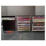 CD Collection with Storage Rack - Mixed Genre Bundle