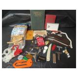 Mixed Lot - Push Button Phone, Tabernacle Hymn Book, Recipe Cards, Ruhms Phosphate Rock Book and More