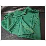 Assorted Throw Rugs, Runner, Crochet Pillow Case, Wastebaskets and Green Tablecloth