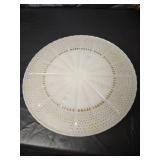 Vintage White Milk Glass 10 inch Cake Pedestal Stand, 3-Tier Gold Wire Hanging Basket and More