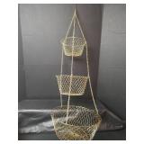 Vintage White Milk Glass 10 inch Cake Pedestal Stand, 3-Tier Gold Wire Hanging Basket and More