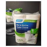 Vintage White Enamelware Basin with RV Toilet Paper