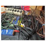 Office Supply Lot - Desk Lamp, Surge Protector, Extension Cords, Binders and More