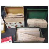 Handwritten Recipe Card Collection in Metal Recipe Boxes, Recipe Cards , Women