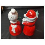 Vintage 1950s LeftonChristmas Figurines,  Salt and Pepper Shakers, Santa Claus and Mrs Santa and More