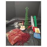 Christmas Decoration Collection with Battery Operated Glass Snow Globe and More