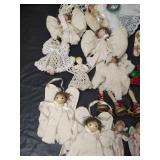 Holiday Ornament Collection with Angels and Nativity, Candle Holder and More. Some VTG pieces