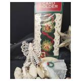 Holiday Ornament Collection with Angels and Nativity, Candle Holder and More. Some VTG pieces