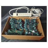 Multicolored Holiday String Lights with Power Strip and Extension Cord