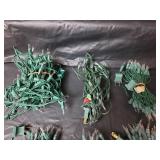 Green Christmas Mini Light Strands with Clear Bulbs