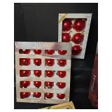 Red Glass Christmas Ball Ornament Collection