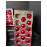 Red Glass Christmas Ball Ornament Collection