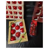 Red Glass Christmas Ball Ornament Collection