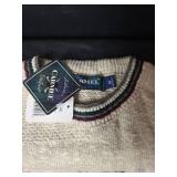 Camel Golf Sweater with Embroidered Player Design