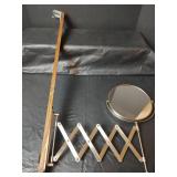 Extendable Wall Mirror with Hand Mirror and Scale