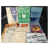 Classic Trombone Sheet Music Collection with License Plate