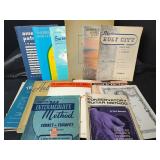 Vintage Collection of Musical Instruction Books and Sheet Music