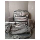 Black Leather Icon Laptop Case Bundle and Spalding Sports Bag