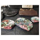 Mixed Bag Collection - Leather Fanny Pack and Purses, Floral Cosmetic Cases and More