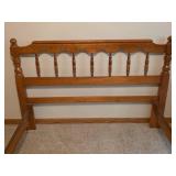 Full Size Maple Bed with Spindle Headboard and Footboard