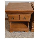 2 Solid Wood Bedside Tables with Drawers