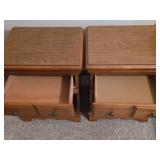 2 Solid Wood Bedside Tables with Drawers