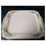 Homer Laughlin Floral Pattern Serving Platter and Bowl