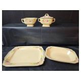 Homer Laughlin Floral Pattern China Serving Set