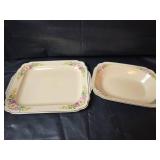 Homer Laughlin Floral Pattern China Serving Set