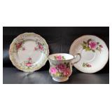 Mixed lot of glassware and China includes one Pink Depression Glass