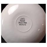 Mixed lot of glassware and China includes one Pink Depression Glass