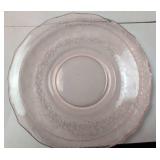 Mixed lot of glassware and China includes one Pink Depression Glass