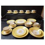 Century Semi Vitrious Autumn Gold Dinnerware Set 48pc/8 Place Setting