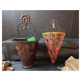 2 Metal Wall Pockets and 4 Curtain Panels