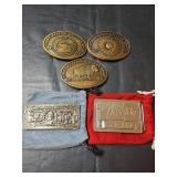 First Federal Savings Bank Newton Kansas and Hesston Belt Buckles