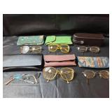 Collection of Eyeglasses with Cases