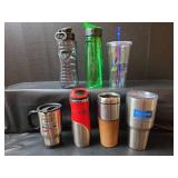 Mixed Lot of Travel Mugs and Water Bottles