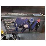 Blood Pressure Kit, 2 Hair Clips, and Glass Perfume Bottles