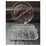 Pressed Glass Relish Trays