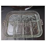 Pressed Glass Relish Trays