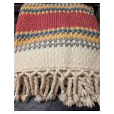 Crocheted Wool Lap Blanket and 2 Handbags