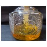 Glass Oil Lamp with Embossed Design